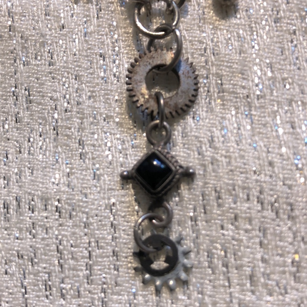 Handmade Silver Necklace with Vintage Gears ⚙️
